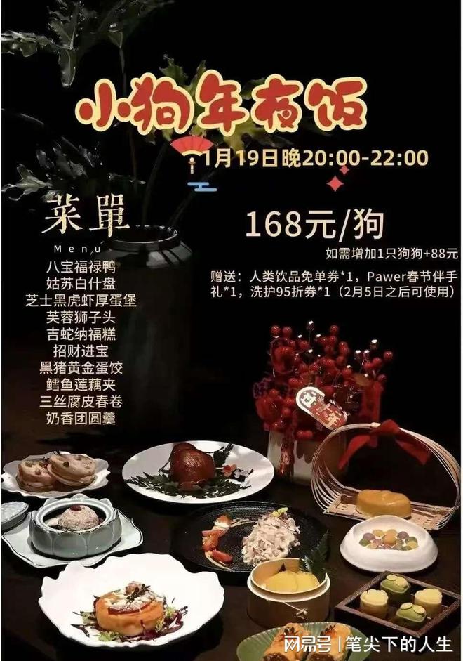 网传一宠物店推出“小狗年夜饭套餐”168元一狗10个菜品(图2)